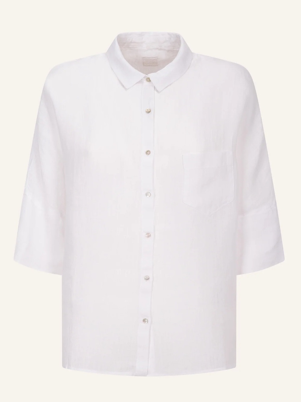 120 Lino Relaxed Fit Shirt with Pocket Women’s XXS/38 100% Linen - Picture 6 of 10
